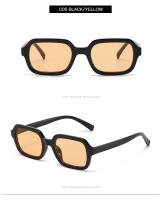 Gafas De Sol Cuadradas Pequeñas Para Ciclismo Moda Mujer Marca Tendencia Amarillas Vintage Protección UV400 Material Poliáctileno - details 7
