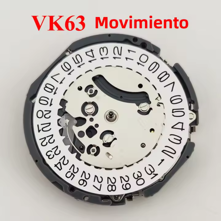 Movimiento De Reloj De Cuarzo VK63 Con Fecha Y Cronógrafo En Las 3 En Punto Herramienta De Reparación Para Relojes VK63 - 1