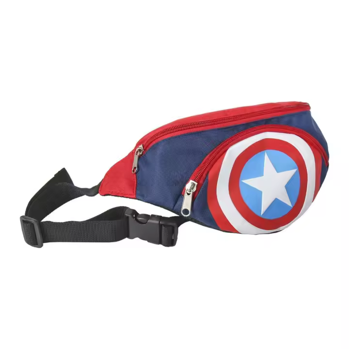 MARVEL Riñonera Artesanía Avengers, Azul, 33 cm, Diseño escudo Capitán América - 1