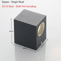 Lámpara De Pared LED Impermeable Para Exterior Base De Aluminio GU10 Para Jardín Y Porche Iluminación Contemporánea AC86-265V - details 3