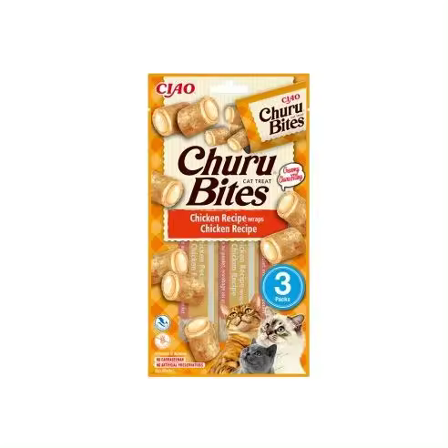 *pack de 6 - INABA churu bites - golosinas, premios y snacks deliciosos para gatos en varios sabores - 1