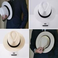 Sombrero De Paja Natural Para Hombre Moda Verano Trendy Sombreros De Playa Protección Solar Color Sólido Fedoras Casual Sombrero De Vaquero Jazz Gangster - details 28