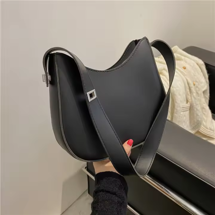 Bolso Bandolera De Cuero PU Para Mujer Diseño De Moda Gran Capacidad Bolso De Hombro Para Viaje Verano Bolso Armpit Hobo - 1