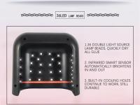 Secador De Uñas SUNUV SUN3 Con Tiempo Inteligente Y Memoria Lámpara LED UV 48W Para Uñas Con Pantalla Digital Invisibles - details 2