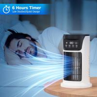 Ventilador de aire acondicionado portátil, mini enfriador de aire personal portátil, ventilador de refrigeración de aire de escritorio de 6 velocidades, luz LED de 7 colores con función de sincronización, adecuado para uso personal, doméstico y de oficina - details 2