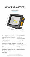 Linterna LED Recargable USB Con Soporte Rotativo Portátil Y Multifuncional COB Lámpara De Trabajo Mini Llavero LED W897 Material ABS - details 13