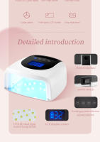 Lámpara De Uñas Portátil 96W LED UV Magnética Desmontable Y Sin Cable Para Secado De Esmalte De Gel Máquina De Manicura - details 2