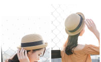Sombrero De Paja Para Mujer Protección Solar Verano Estilo Casual Con Borde Volcado Adecuado Para Estudiantes Y Viajes - details 8