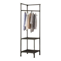 LUTODY - Perchero de pie, Zapatero, Compacto de varios niveles, Organizador esquinero de prendas y zapatos, Vertical, Tubo metal, Vestidor portátil para recibidor, Entrada, Sala de estar, Salón, Ligero y resistente - details 5