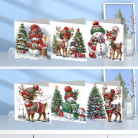 Tarjetas De Cumpleaños Hechas a Mano Con Diamantes 5D Rhinestone Arte De Artesanía Para Festival Y Navidad Pack De 12-4 Pcs - details 8