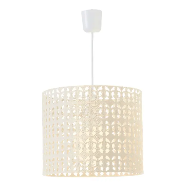 Lola Home Lámpara de techo calada de metal beige de 25x30x30 cm - 1