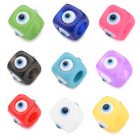 5pcs 12x14mm Mix Square Beads De Resina Con Agujero Grande Para Hacer Joyas Pulsera Llavero Cadena De Teléfono - details 0