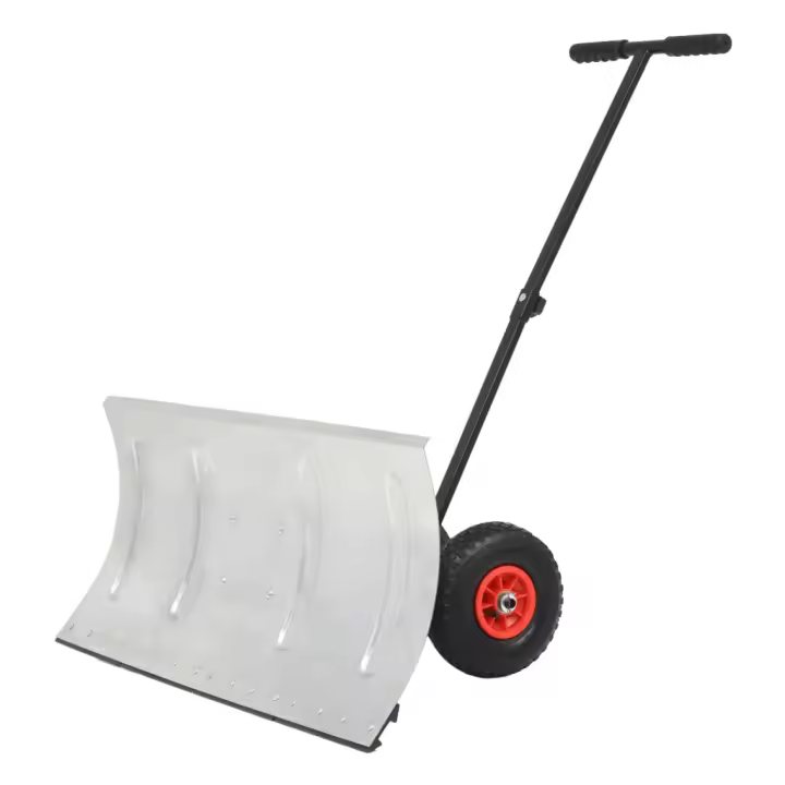 vidaXL Pala quitanieves manual con ruedas 100x44 cm - 1