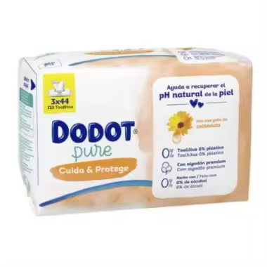 Toallitas Dodot Pure Cuida & Protege Caléndula (3x44) 132 uds. - 1