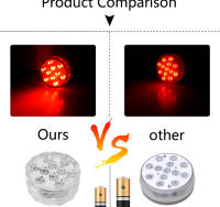 Luz Submarina LED RGB Para Piscina Con Control Remoto Y Batería Operada Portátil Para Acuario Y Vaso Iluminación Submarina Multicolor Impermeable - details 9