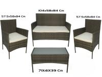 Gerimport Conjunto Sofá 2 Sillones y mesa Bali - details 1