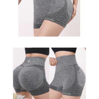 Shorts De Verano Para Mujer Cintura Alta Yoga Workout Leggings Scrunch Butt Elastic Casual Deporte Fitness Sin Costuras - details 2