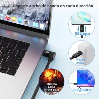 Cable De Extensión USB 5.0 Tipo-C Macho a Hembra 80Gbps Telescópico Con Multifuncionalidad Carga Rápida 240W 16K 60HZ Para Dispositivos Electrónicos - details 3