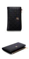 Clutch Vintage Clásico Para Mujer Estilo Sencillo Impresión De Letras Portátil Con Exquisita Trabajo Y Cierre De Cremallera Bolso De Moda - details 2