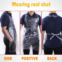 Delantal Tatuaje Desechable Para Adultos 25/50/100 Piezas Anti Polución Transparente Cubierta Limpia De Ropa Estéril Tipo De Delantal Sin Mangas Material PE - details 4