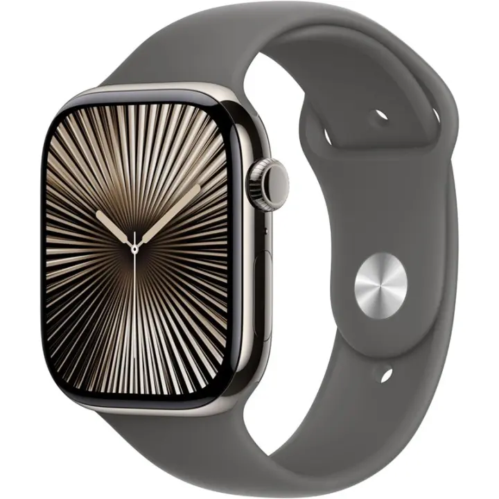 Apple Watch Series 10 GPS Celular 46 mm CA Titanio natural y correa deportiva gris piedra-M/L - 1