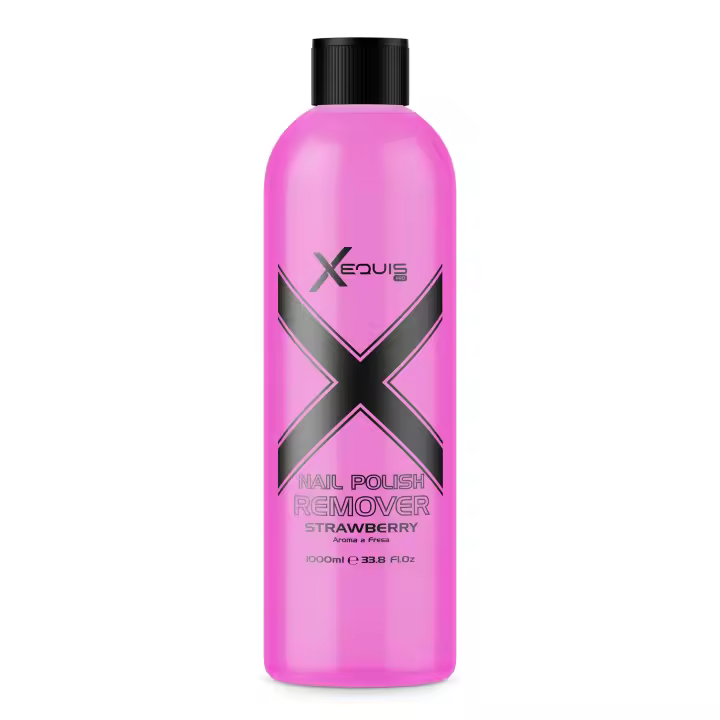 Nail Polish Remover Strawberry - Quitaesmalte sin Acetona - 200ml -1000ml - (Aroma Fresa) para Uñas - Equis Pro - Vendido por Beauty World Distributor - 1