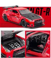Nissan GTR R34 R35 Skyline Ares Coche De Deportes De Aleación Modelo De Metal Diecast Con Sonido Y Luz Regalo Para Niños Escala 1:24 - details 2