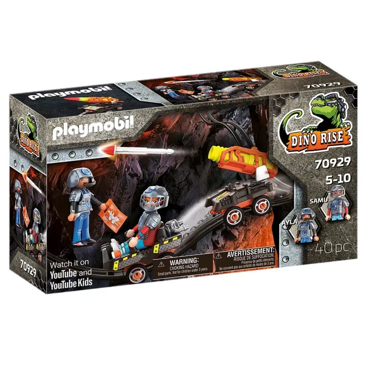 PLAYMOBIL DINO MINA VAGONETA CON MISIL, 70929, TIENDA CON LICENCIA OFICIAL - 1