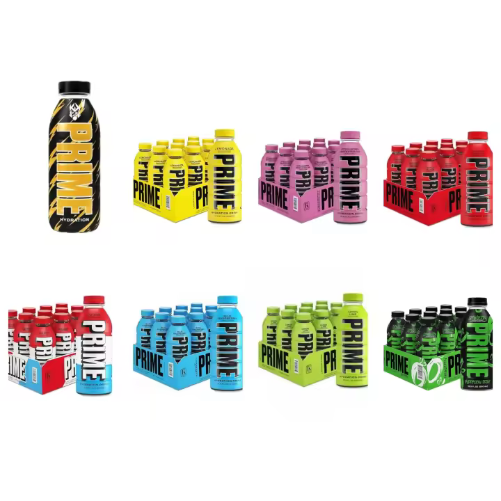 PRIME BEBIDAS 4-6-8Botellas Hydration ENERGETICA DEPORTIVA 500ML SURTIDOS DE SABORES ISHOWSPEED LEMONADA,GLOWBERRY,KINGS WORLD CUP,BLUE RASPBERRY,ICE POP,LIMA LIMON,TROPICAL PUNCH,BERRY FREEZE,IBAI,MODELOS DIFERENTES A ELEGIR - 1