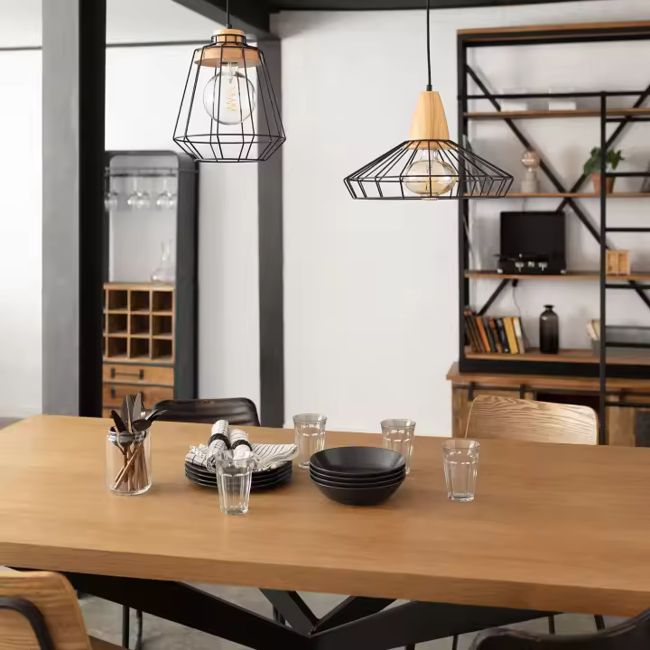 Ledkia Lámpara Colgante Metal Keler Negro - 1