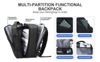 Mochila de viaje de negocios para hombre, morral expandible e impermeable, de gran capacidad, para ordenador portátil de viaje de fin de semana - details 2