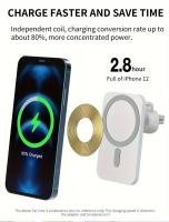 Soporte Magnético para Teléfono de Coche de Carga Universal 15W con Succión FuerteInstalación con Un Solo Toque Compatibilidad Universal Salida de Aire de Navegación en Coche - Compatible con iPhone15 12 14 & 13 - details 7