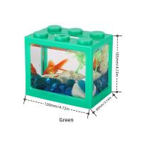 Acuario De Peces Miniatura Creativa DIY Bloques De Construcción Desmontables Para Escritorio Decoración Para Hogar Y Oficina Caja De Alimentación Para Betta - details 6
