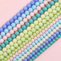 Acerca De 50 Piezas De 8mm Cuentas De Vidrio Colores Nocturnos Luz De Piedra Para DIY Creación De Pulseras Collares Pendientes Joyería - details 1