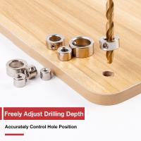 Kit De Punzón Automático Con Anillo De Parada Para Hierro Carbono Herramientas De Carpintería Para Perforación De Madera Con Profundidad Variable De 3/4/5/6/8/10/12/16 - details 3