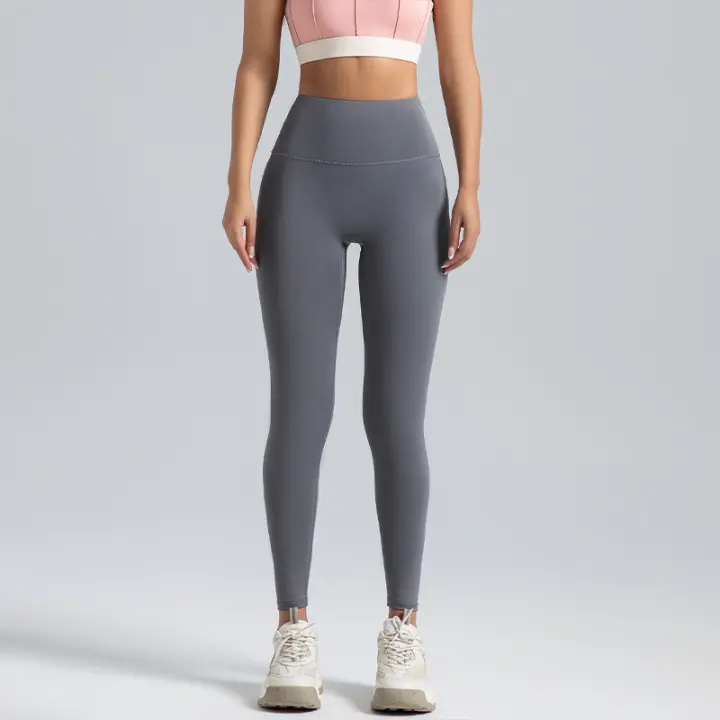 Pantalones de yoga sin Corte en T, High Belt, augmentation de glúteos, Mallas Deportativas para correr que controla El abdomen y Dan sensación de Desdesnudo - 1