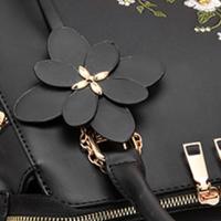 Elegante Bolso de mano vestido de Piel sintética, Bandolera, ideal para Mujer, color Negro. - details 2