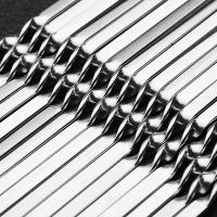 50Pcs Brochetas De Barbacoa Reutilizables Con Mango De Madera Acero Inoxidable Para Kebab Herramientas De Camping Al Aire Libre Y Picnic - details 6