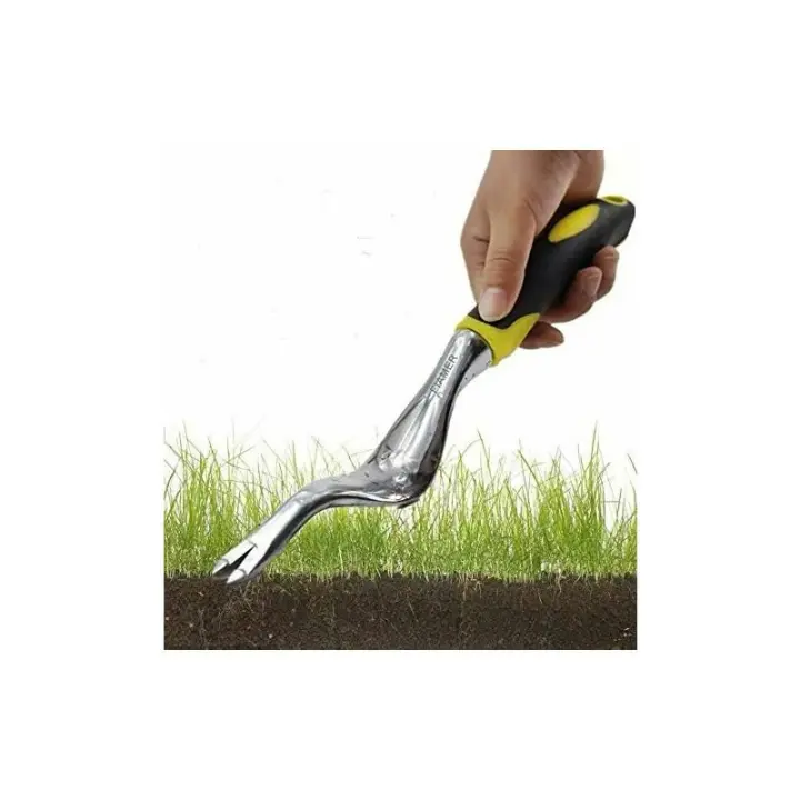 Kit de herramientas de jardinería para la jardinería al Aire Libre, removedor de Malezas con diseño de Flores, 11,8x0,8 pulgadas, Amarillo color - 1