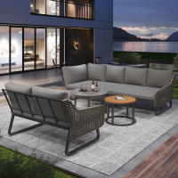 Juego de muebles de Jardín Para 6-7 personas, juego de tumbonas de exterior, Artesanía de trinquete, con dos mesas, Armado de Hierro galvanizado, Patos ajustables, incl. Todos los muebles de asiento - details 1