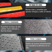 ENERFERO-Alfombra coche,Juego 4 de Alfombrillas Universales para coche, accesorios para el interior,Antideslizantes--4 Piezas - details 1