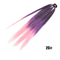 Extensiones De Cabello Sintético Para Cola De Caballo Enredadera De Boxeo En Color Ombre Marrón 26 Pulgadas Con Diadema DIY - details 9