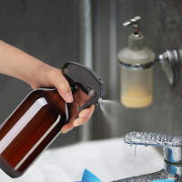 Botella De Rociador De 500ML Cuadrada Recargable Para Plantas Soluciones De Limpieza Cabello Jardinería Maquillaje Verde/marrón - details 13