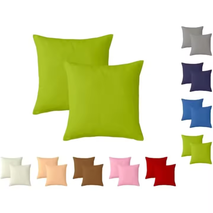 TIENDA EURASIA® Funda Cojin- Pack 2 Fundas de Cojin - Color Liso - Fabricado en Loneta Resistente - Suave al Tacto - Cojines Decorativos - Cojines Sofa - 1