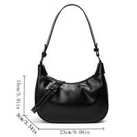 Bolso De Hombro Para Mujer En Cuero PU Textura Suave Y Elegante Para Ir a Trabajar a Diario Bolsa De Mano Versátil De Moda - details 4