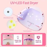 Kit Profesional De Esmeriladora Eléctrica USB Para Uñas Con Lámpara LED UV Y Secador De Manicura Gel Acrílico Set De Inicio - details 2