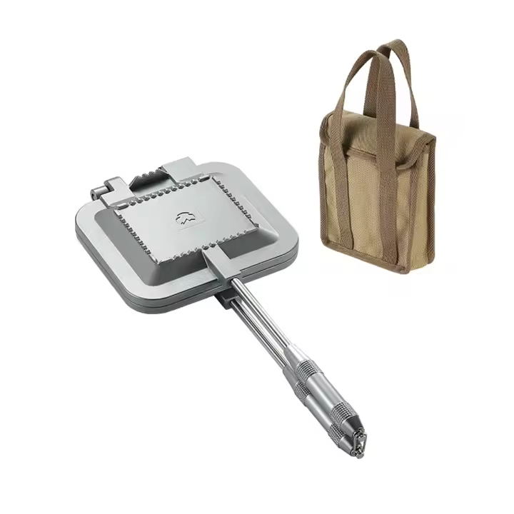 Panqueque Multifuncional Para Camping Y Picnic Con Mango Desmontable Herramienta De Cocina Al Aire Libre Para Desayuno Y Sándwiches Doble Cara - 1