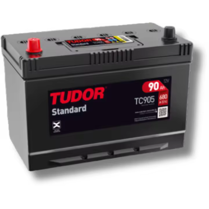 Bateria de coche Tudor TC905 Estándar. 12V - 90Ah/680A (EN)  Caja D31 - 1