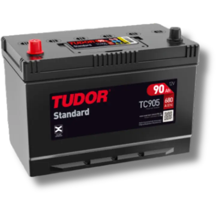 Bateria de coche Tudor TC905 Estándar. 12V - 90Ah/680A (EN)  Caja D31 - 1