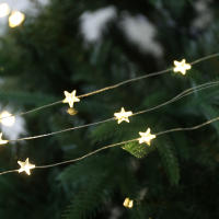 Luces De Hilo De Estrella LED 4M Con Cable De Cobre Para Decoración De Boda Y Fiesta En Casa Garlands De Navidad Operadas Por CR2032 - details 0